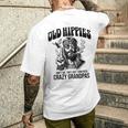 Old Hippies Don't Die They Turn Into Crazy Grandpas メンズTシャツ バックプリント 彼への贈り物