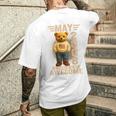 On Back 18歳 2008年5月 テディベア 18歳の誕生日 メンズTシャツ バックプリント 彼への贈り物
