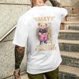 On Back 2004年5月 22歳の誕生日 22歳 テディベア メンズTシャツ バックプリント 彼への贈り物