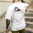 Puffin In The Pocketeabird Iceland Pocket Puffin メンズTシャツ バックプリント 彼への贈り物