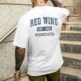 Red Wing ミネソタ Mn ヴィンテージ スポーツデザイン ネイビー プリント メンズTシャツ バックプリント 彼への贈り物