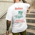 Relax Labrador Dog Owner Graphic メンズTシャツ バックプリント 彼への贈り物