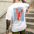 Retro Red Lobster Crawfish Vibes Seafood Lovers Summer Vibes Men's T-shirt Back Print Gifts for Him