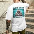 Sarcasme Café Humour De Bureau Drôle Café Ours En Colère T-shirt imprimé au dos Cadeaux pour lui
