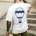 Simple Hot Air Balloon 熱気球 面白い シンプル ミニマリスト 気球 熱気球 メンズTシャツ バックプリント 彼への贈り物