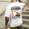 Sono Un Papà Operatore Di Escavatore In Pratica T-shirt da uomo con stampa posteriore Regalos para él