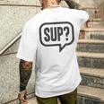 Sup どうしたの？ワザップワサップ What's Up メンズTシャツ バックプリント 彼への贈り物