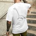 Uma ネッスィー ゆるい おもしろ かわいいイラスト ネッシー 長袖tシャツ メンズTシャツ バックプリント 彼への贈り物