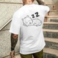 West Highland ホワイトテリア 犬 眠っているかわいいウェスティー メンズTシャツ バックプリント 彼への贈り物