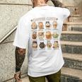 かわいいアニメコーヒー猫カプチーノかわいい猫カフェデザイン メンズTシャツ バックプリント 彼への贈り物