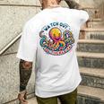 かわいいオクトパス 気をつけてくすぐる おもしろい メンズTシャツ バックプリント 彼への贈り物