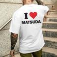アイハート 松田 日本 愛 日本土産 メンズTシャツ バックプリント 彼への贈り物