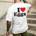 アイラブエッグアイハートエッグ メンズTシャツ バックプリント 彼への贈り物