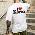 アイラブハートコリア韓国カルチャー メンズTシャツ バックプリント 彼への贈り物