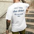 アナーバー ミシガン州 レトロ ヴィンテージ お土産 Mi アナーバー メンズTシャツ バックプリント 彼への贈り物