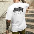 アフリカンゼブラプリント メンズTシャツ バックプリント 彼への贈り物