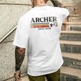 アーチェリー 弓 アーチャー レトロ ヴィンテージ アーチャー メンズTシャツ バックプリント 彼への贈り物