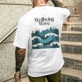 ウェルビーイングウェーブ オーシャンデザイン 健康 メンズTシャツ バックプリント 彼への贈り物