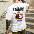 エスワティニ地図旗 制定。 メンズTシャツ バックプリント 彼への贈り物