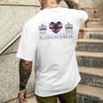 エリザベス女王プラチナジュビリー70年イギリス国旗 メンズTシャツ バックプリント 彼への贈り物