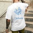 エーデルワイス アルプス お土産 スイス ハイキング 山 スイス メンズTシャツ バックプリント 彼への贈り物