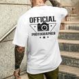 オフィシャル カメラマン 写真 カメラマン カメラ ジョブ メンズTシャツ バックプリント 彼への贈り物
