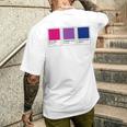 カラーパレット バイセクシャルプライド バイセクシャルフラッグ バイセクシャルカラー Cu メンズTシャツ バックプリント 彼への贈り物