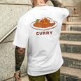 カレー カレーライス イラスト 手書き かわいい おしゃれ Curry 洋食 おもしろ メンズTシャツ バックプリント 彼への贈り物