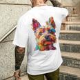 ケアンテリア 犬 モチーフ ペット イラスト ケアンテリア メンズTシャツ バックプリント 彼への贈り物