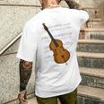 コントラバス講師 ベーシスト ジャズミュージシャン メンズTシャツ バックプリント 彼への贈り物
