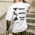 スクワットベンチデッドリフトパワーリフティング メンズTシャツ バックプリント 彼への贈り物