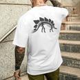 ステゴサウルス スケルトン ステゴサウルス 恐竜 メンズTシャツ バックプリント 彼への贈り物
