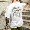 スパイシーイエローマスタードのみ 1 スペシャルバラエティ おもしろマスタード メンズTシャツ バックプリント 彼への贈り物