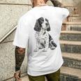 スプリンガー スパニエル 犬 モチーフ ペット 作品 スプリンガー スパニエル メンズTシャツ バックプリント 彼への贈り物