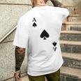 スペード、エース、カーニバル、コスチューム、ポーカー、カードプレイヤー。Poker Card メンズTシャツ バックプリント 彼への贈り物