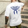セーラー、コスチューム、セーラー服、セーラー、制服 カーニバルailor Costume アンカー メンズTシャツ バックプリント 彼への贈り物