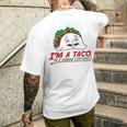 タコス イン ヒューマン コスチューム メキシカン テクスメックス ファヒータ ブリトー メンズTシャツ バックプリント 彼への贈り物
