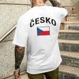 チェコ国旗 誇り高きチェコ語 メンズTシャツ バックプリント 彼への贈り物