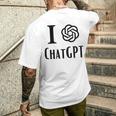 チャット Gpt が大好きです メンズTシャツ バックプリント 彼への贈り物