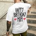 ハッピーバースデーママ誕生日ママ メンズTシャツ バックプリント 彼への贈り物