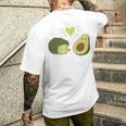 ハリネズミ アボカド ラブ メンズTシャツ バックプリント 彼への贈り物