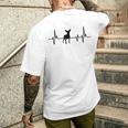 ハートビート ドッグデザイン ミニチュアピンシャー ミニピン メンズTシャツ バックプリント 彼への贈り物