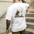 ビンテージ 喫煙 アメリカン エスキモー面白犬 父の日 メンズTシャツ バックプリント 彼への贈り物