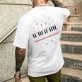 ピアノ ビート キーボード 音符 ミュージシャン ピアノ レッスン メンズTシャツ バックプリント 彼への贈り物