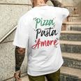 ピザ パスタ アモーレ イタリア製 メンズTシャツ バックプリント 彼への贈り物
