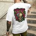 ファニー・ブレット、マイ・バレンタイン・スカル・ローゼズ、レッド・ブラッド・ホラー メンズTシャツ バックプリント 彼への贈り物