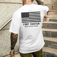 フォートカスター ミシガン州 アメリカ軍 アメリカ国旗 軍隊 メンズTシャツ バックプリント 彼への贈り物