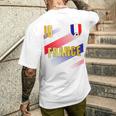 フランス国旗 フランスのプライド愛好家 メンズTシャツ バックプリント 彼への贈り物