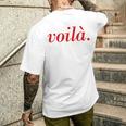 フランス語のことわざoila Paris 休暇 フランス語の引用 メンズTシャツ バックプリント 彼への贈り物