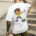 ブラジル国旗 Braziloccer Flag ブラジル代表サッカー メンズTシャツ バックプリント 彼への贈り物